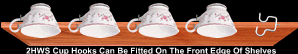 front edge cup-shelve